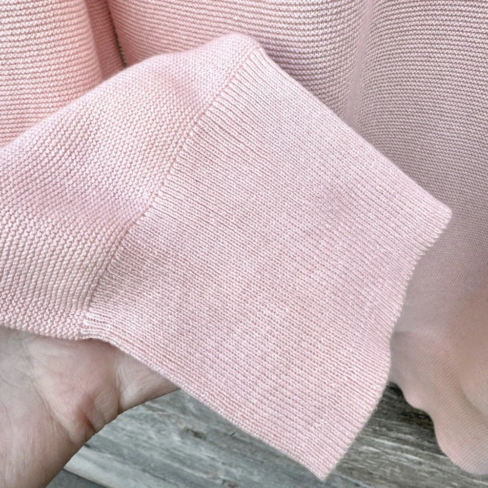 J Crew Mens Cotton Garter Stitch Crew Sweater M Icy Orchid Light Academia Preppy